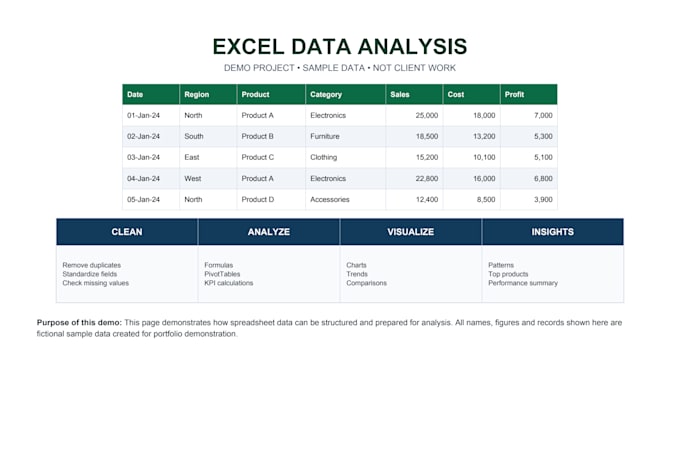 do advanced excel data analysis and dashboards